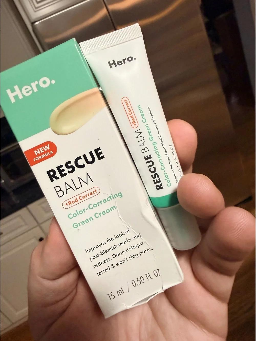 Hero Rescue Balm Red Correct Color-Correcting Green Cream 15ml